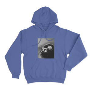 Moody Close Up Art Unisex Hoodie Blue