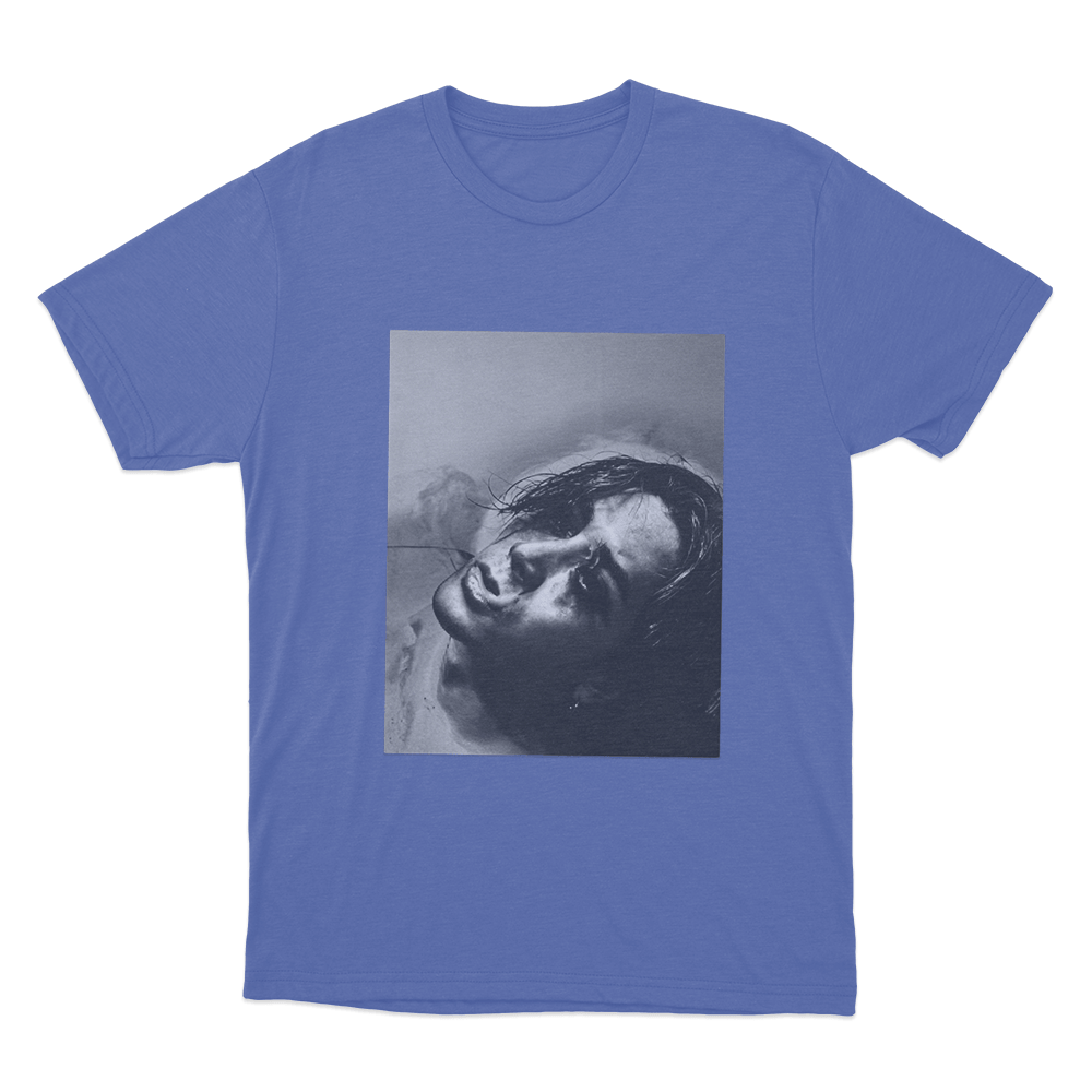 Moody Close-Up Art Unisex T Shirt Blue Moody Close Up Art Unisex T Shirt Blue