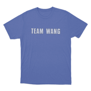 TEAM WANG Bold Unisex T Shirt Blue